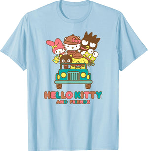 Hello Kitty and Friends Adventure Awaits T-Shirt - T-Shirt | Light Blue