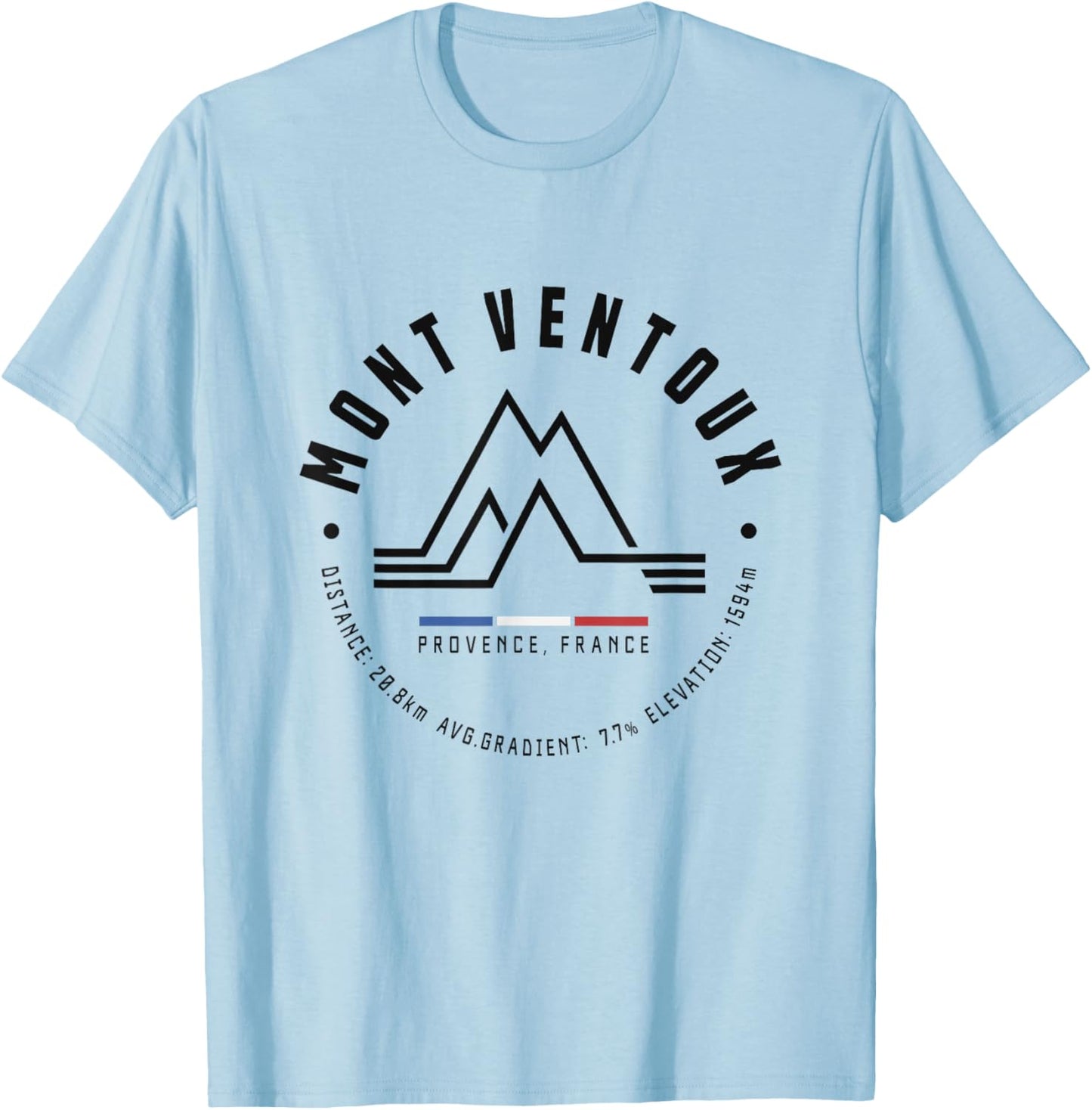 Mont Ventoux Mountain Pass France Cycling Racing Bike T-Shirt - T-Shirt | Light Blue