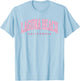 Laguna Beach California Retro Preppy Throwback Pink Girls T-Shirt - T-Shirt | Light Blue