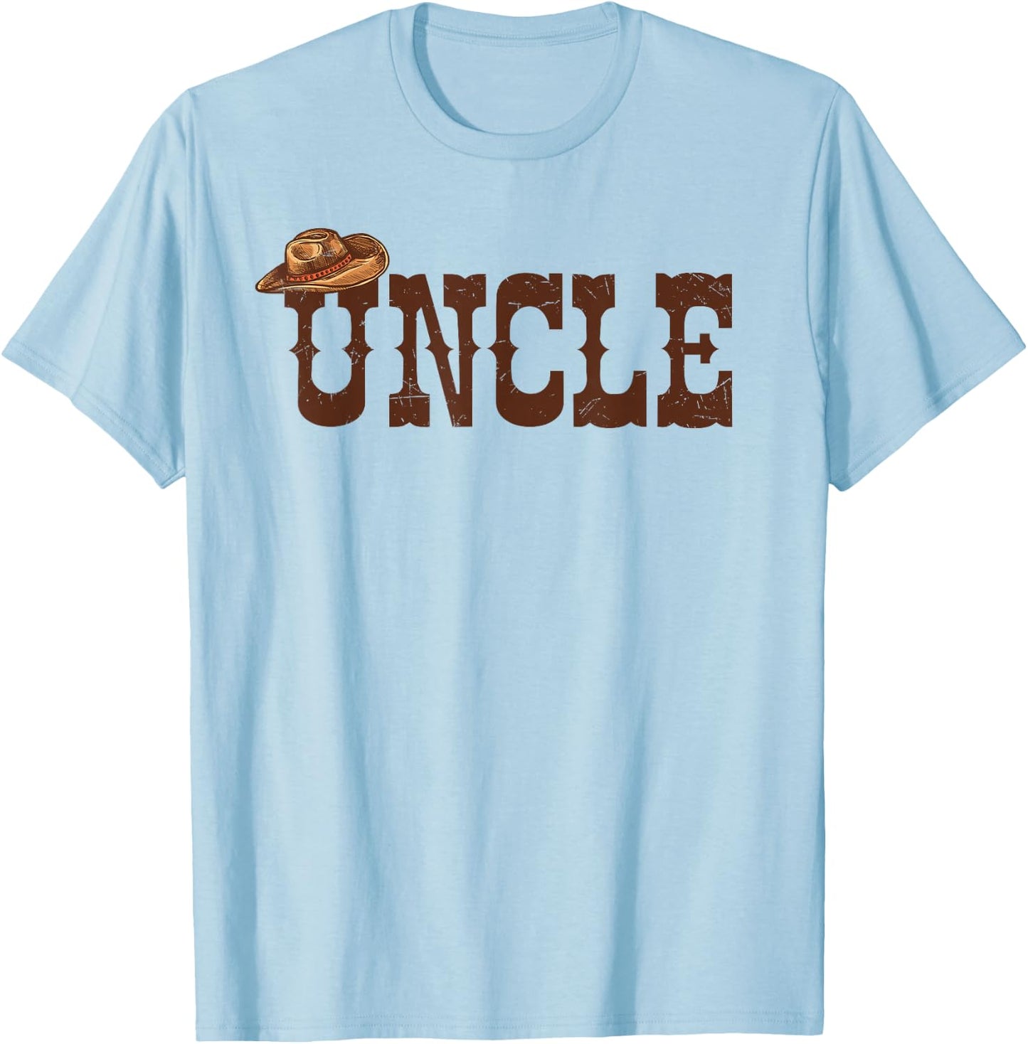 Uncle Aunt Western Family Matching Birthday Cowboy Cowgirl T-Shirt - T-Shirt | Light Blue