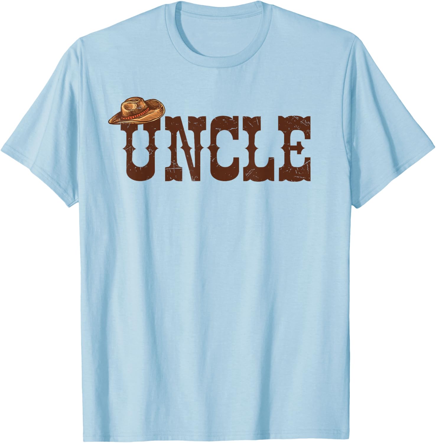 Uncle Aunt Western Family Matching Birthday Cowboy Cowgirl T-Shirt - T-Shirt | Light Blue