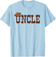 Uncle Aunt Western Family Matching Birthday Cowboy Cowgirl T-Shirt - T-Shirt | Light Blue