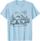 Tent camp Camping coloring and painting yourself coloring T-Shirt - T-Shirt | Light Blue