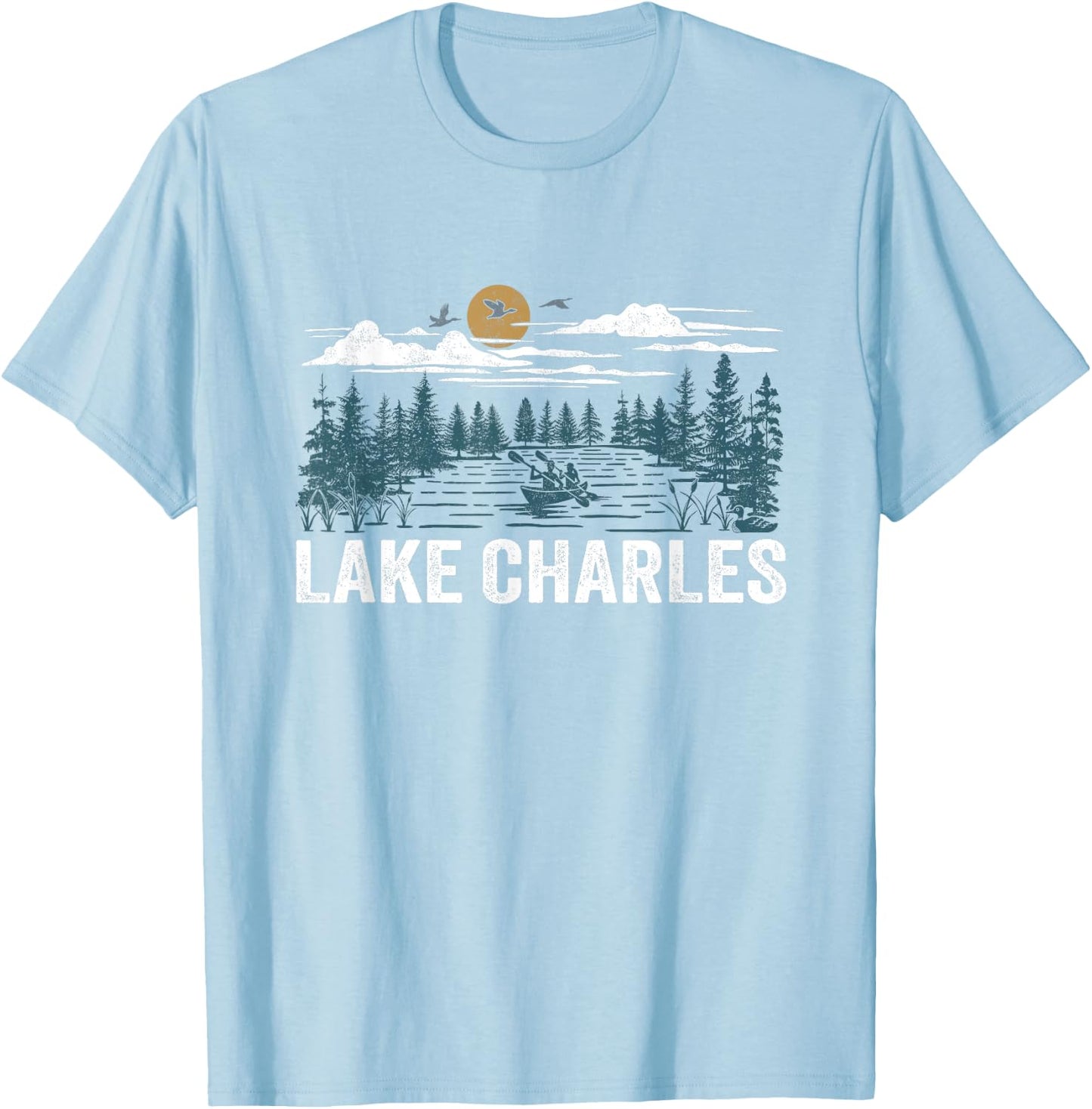 Lake Charles Louisiana T-Shirt - T-Shirt | Light Blue