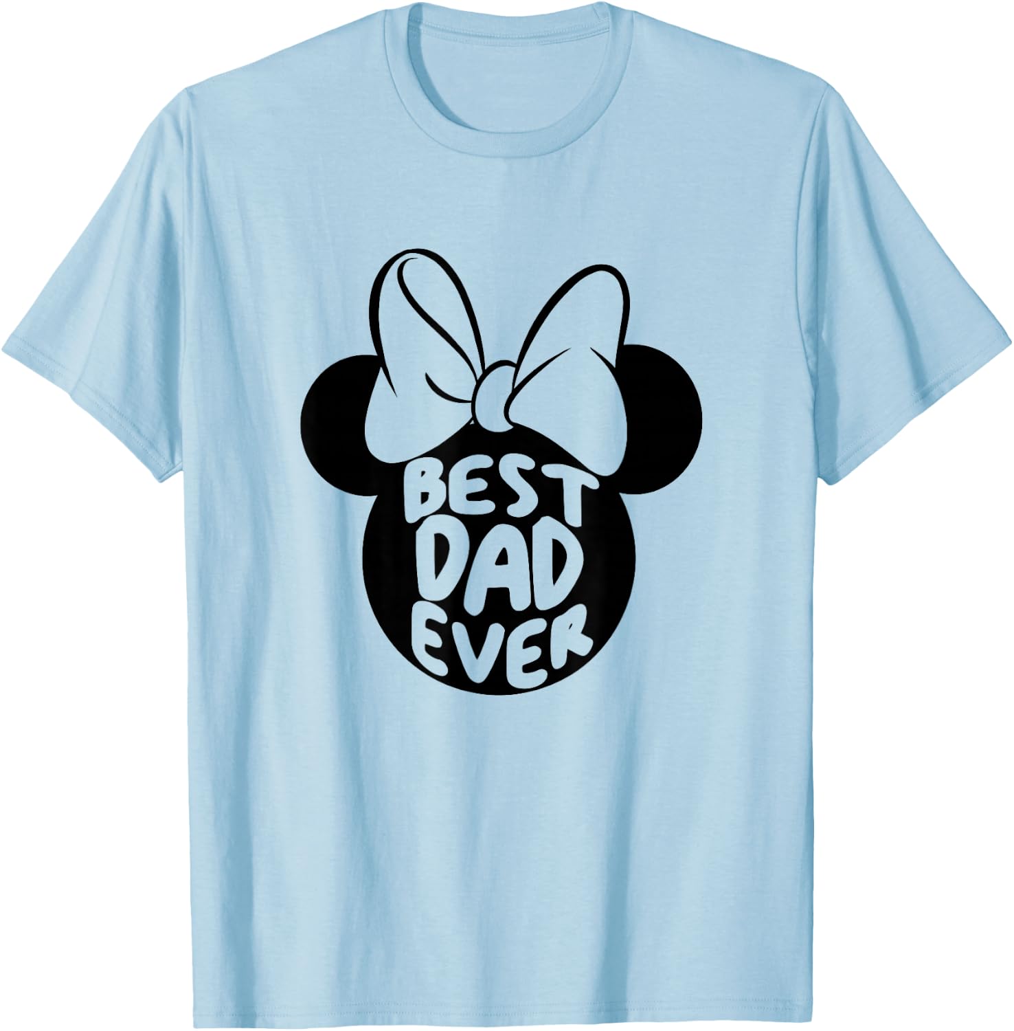 Disney Minnie Mouse Father's Day Best Dad Ever Bow T-Shirt - T-Shirt | Light Blue