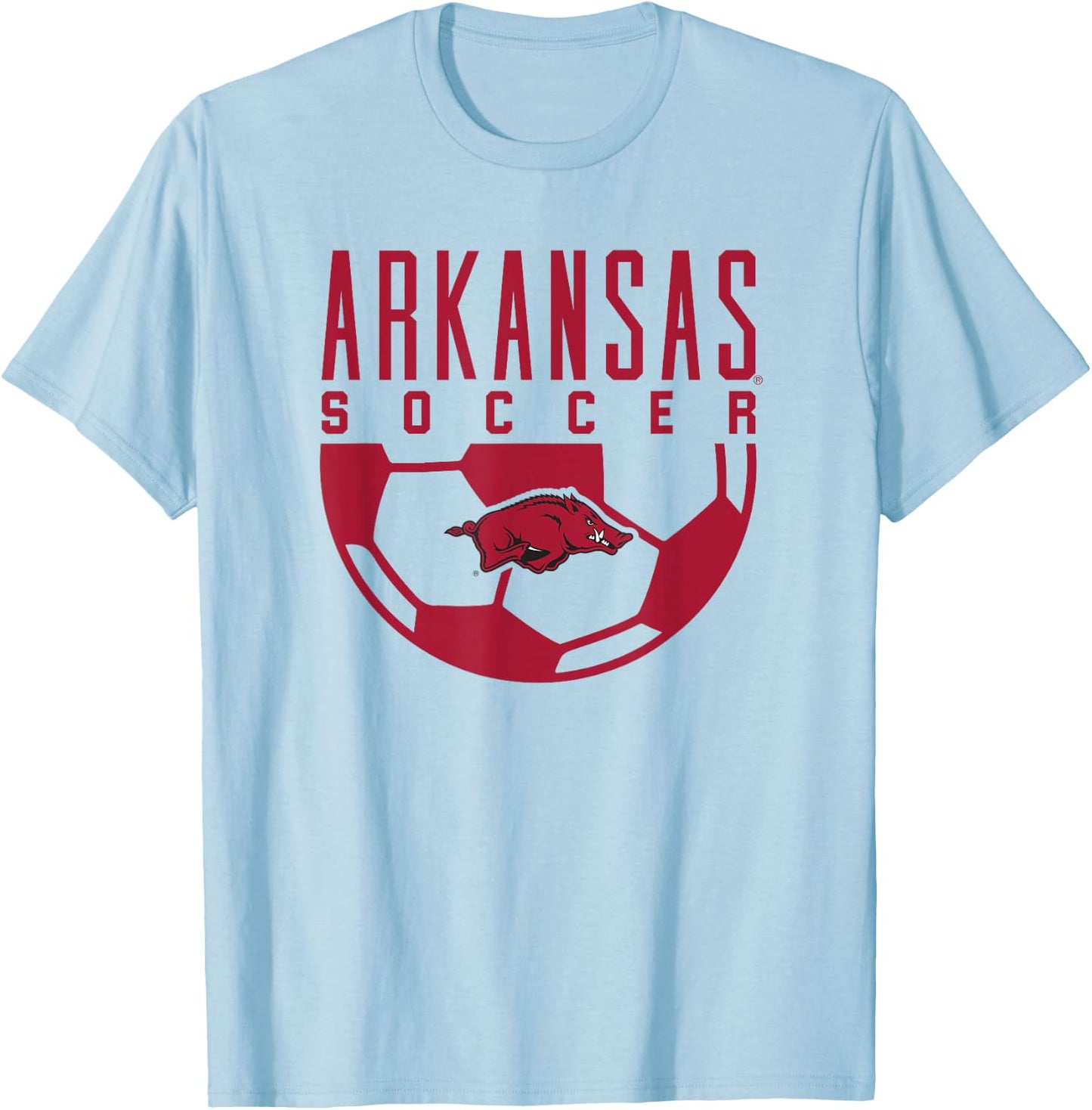 University of Arkansas Razorbacks Soccer T-Shirt - T-Shirt | Light Blue