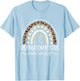 Wear Blue Dermatomyositis Awareness Leopard Rainbow T-Shirt - T-Shirt | Light Blue