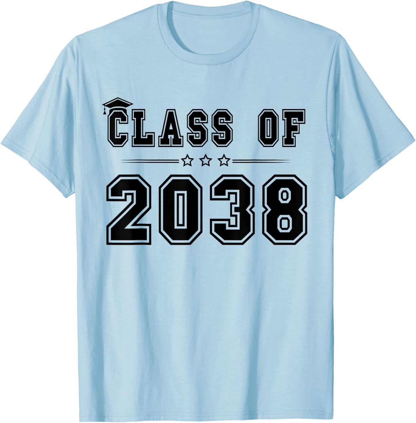 Class of 2038 Grow With Me Graduation First Day Of School T-Shirt - T-Shirt | Light Blue