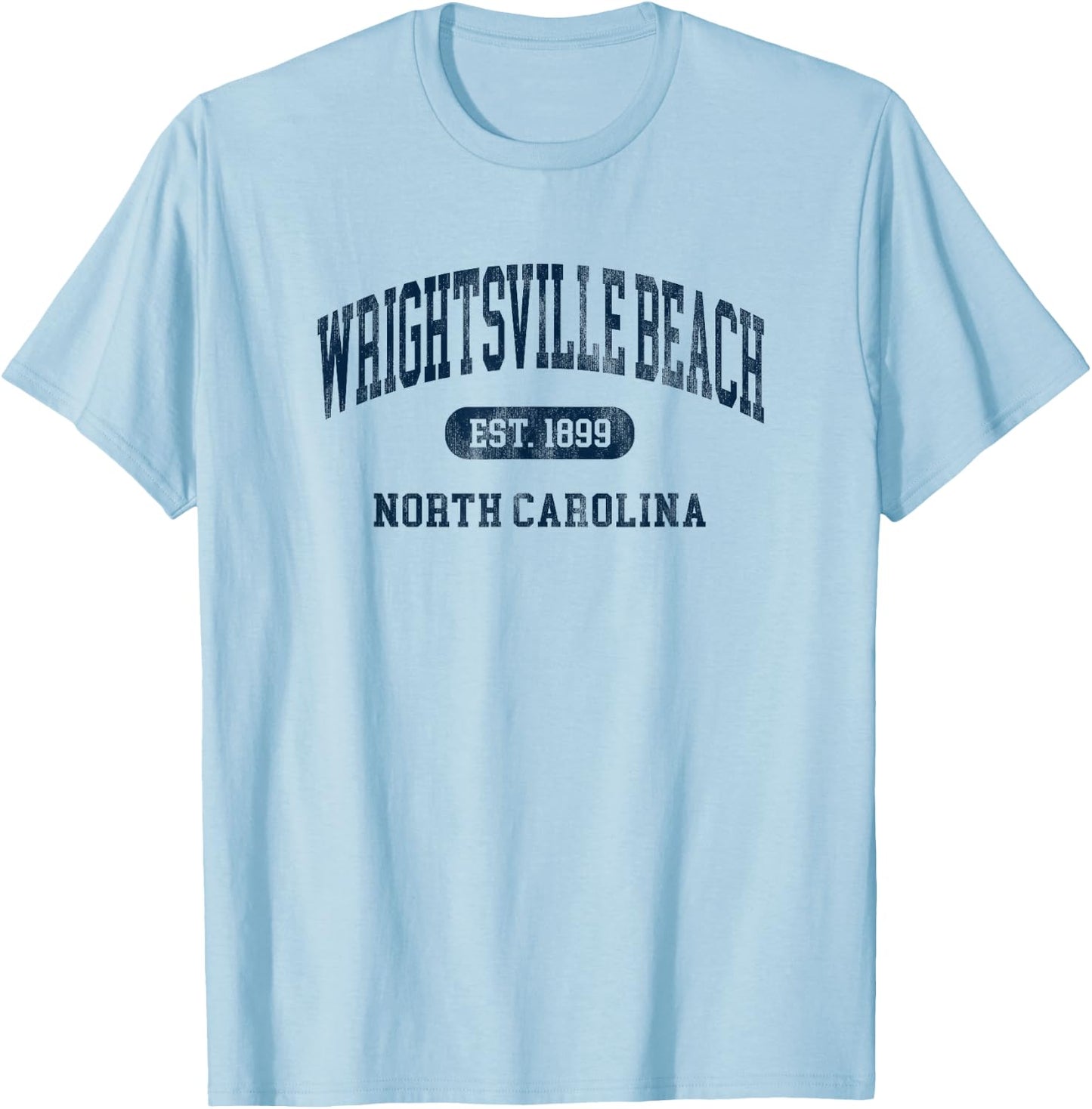 Vintage Wrightsville Beach North Carolina Vacation Souvenir T-Shirt - T-Shirt | Light Blue