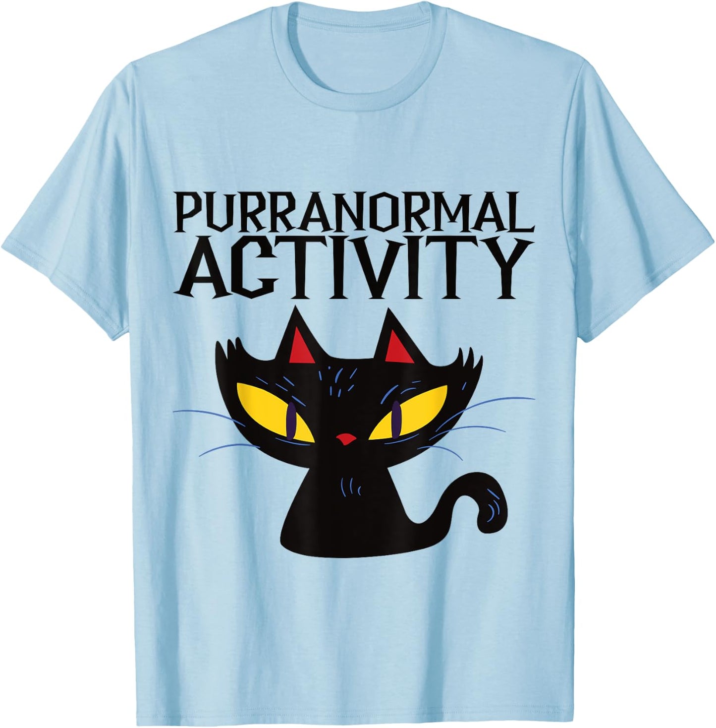 Purranormal Activity Halloween Design T-Shirt - T-Shirt | Light Blue