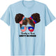 Half Haitian And American America Haiti Usa Flag Kids Girl T-Shirt - T-Shirt | Light Blue