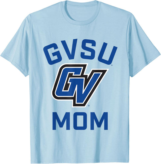Grand Valley State University GVSU Lakers Arched Mom T-Shirt - T-Shirt | Light Blue