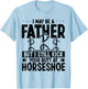 Horseshoe Team Fathers Day Horseshoes Game Dad Papa T-Shirt - T-Shirt | Light Blue