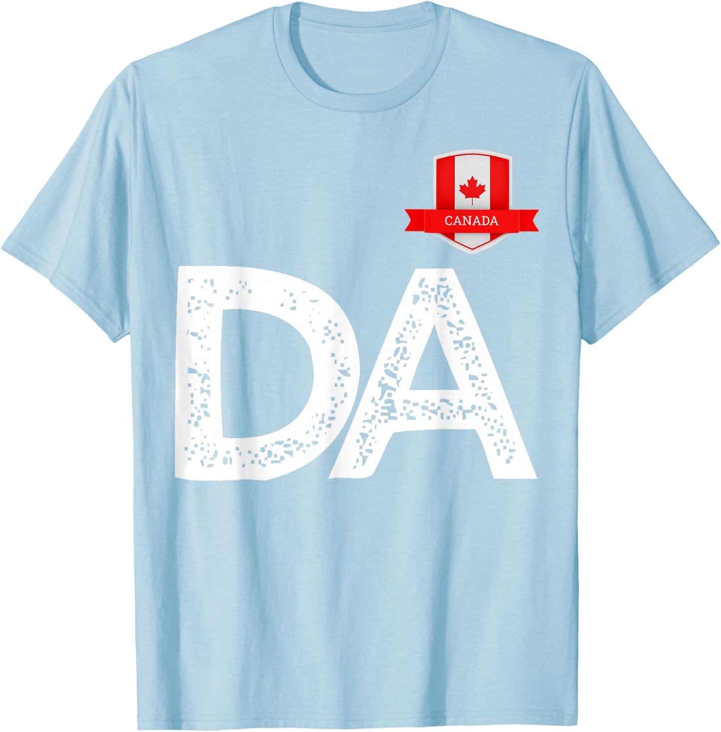 Canada Human-Flag D and Letter A Canadian T-Shirt - T-Shirt | Light Blue