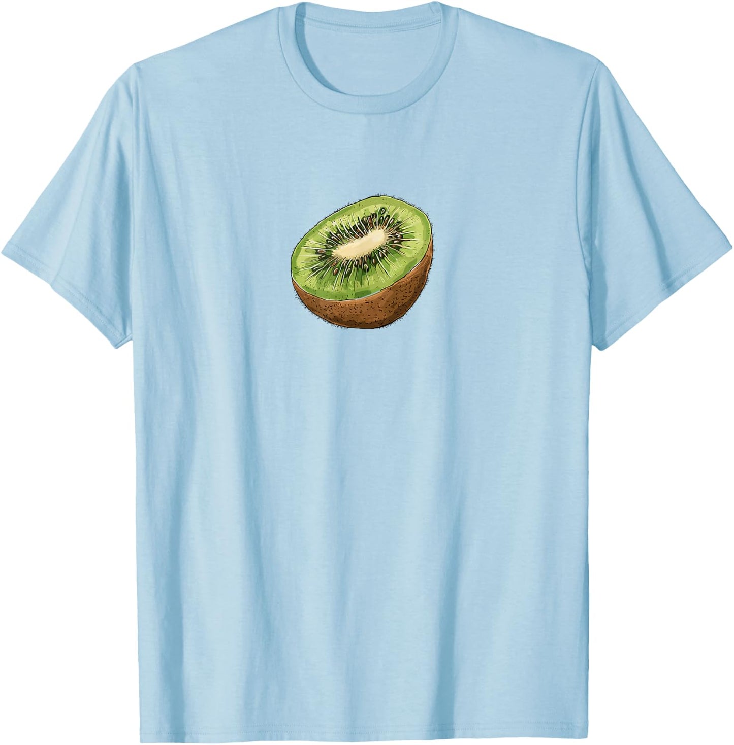 Kiwi Fruit Lovers Y2K Vintage Cute Retro Kiwi Graphic T-Shirt - T-Shirt | Light Blue