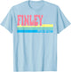 FINLEY Name Personalized Cute Idea Groovy Women FINLEY T-Shirt - T-Shirt | Light Blue
