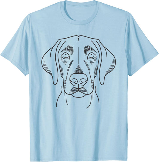 Line Art American Foxhound Foxhounds T-Shirt - T-Shirt | Light Blue