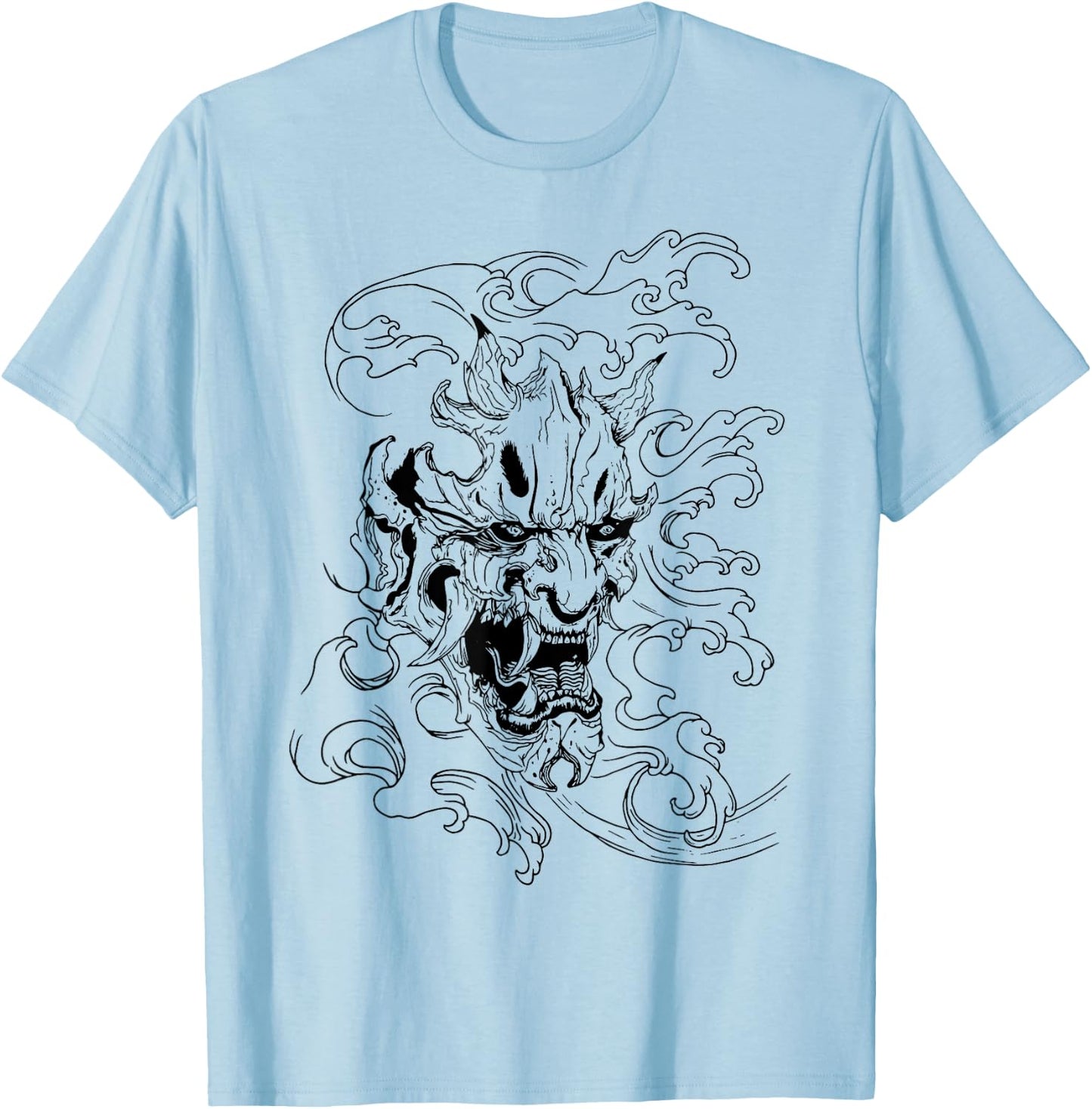 Japanese Oni T-Shirt - T-Shirt | Light Blue