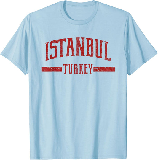 Turkey Line Apparel Istanbul Distressed Vintage T-Shirt - T-Shirt | Light Blue