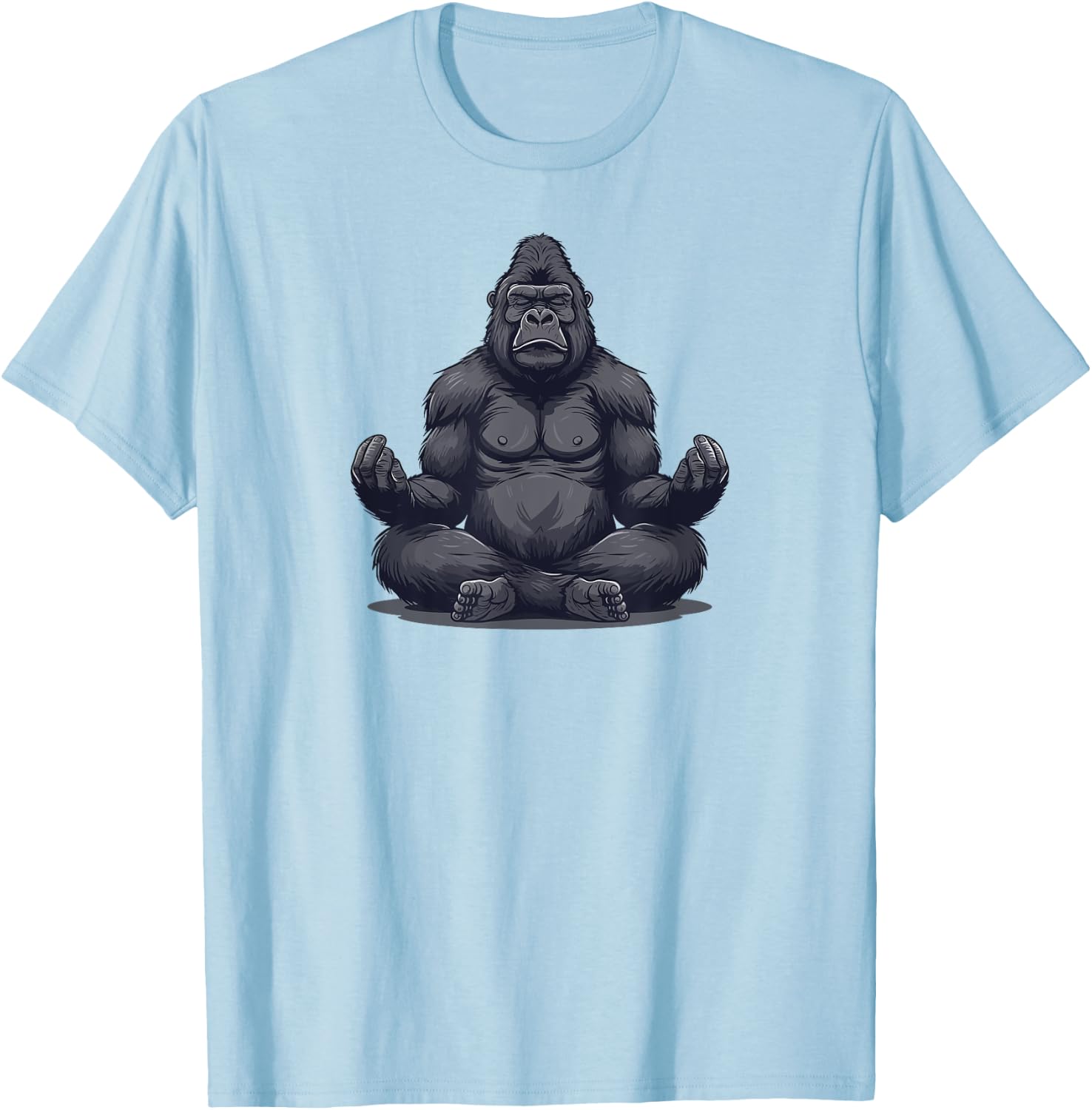 Gorilla Yoga Relax Silverback Gorilla T-Shirt - T-Shirt | Light Blue