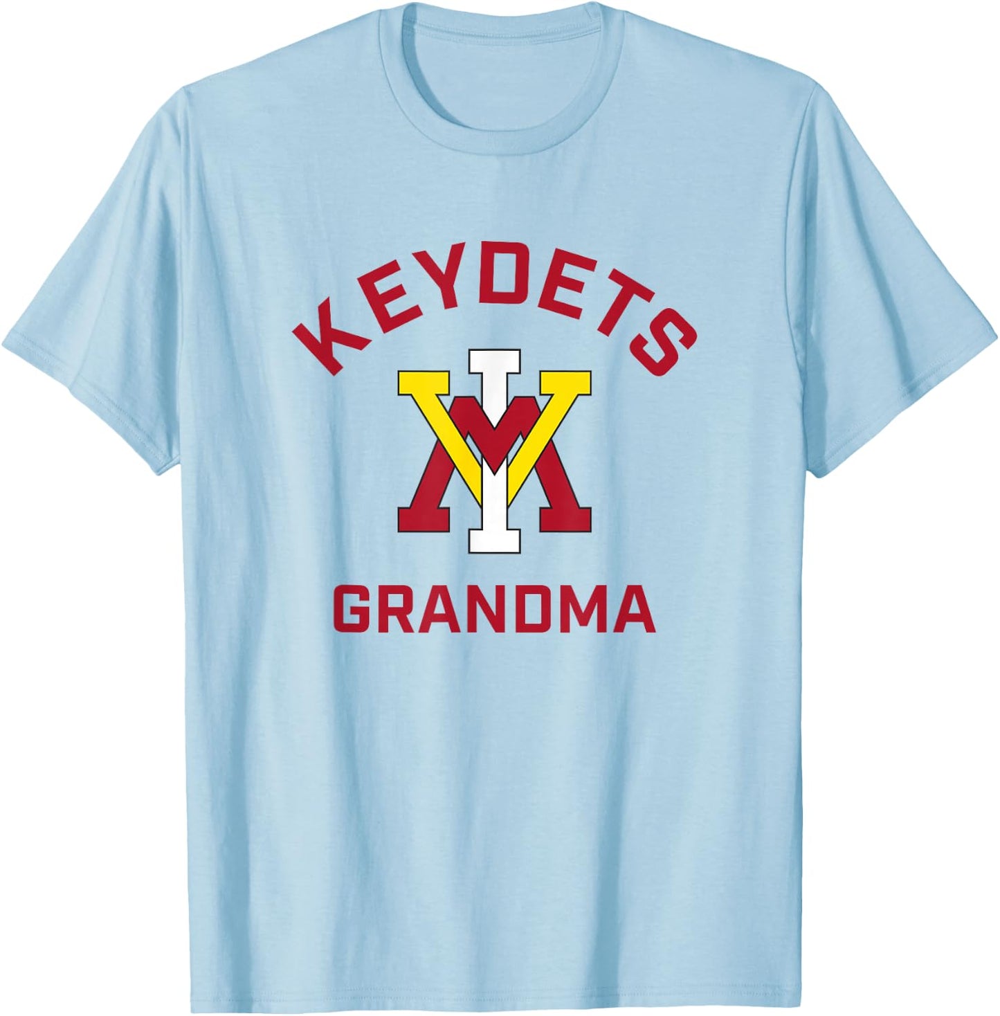 Campus Lab VMI Keydets Arched Grandma - Men's Grey Classic Fit Short Sleeve Cotton 100% - Small T-Shirt - T-Shirt | Light Blue