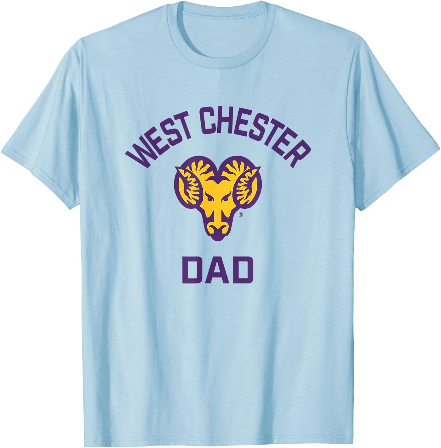 West Chester University Golden Rams Arched Dad T-Shirt - T-Shirt | Light Blue