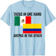 Half Colombian Half Mexican Flag 1/2 Heritage Pride T-Shirt - T-Shirt | Light Blue