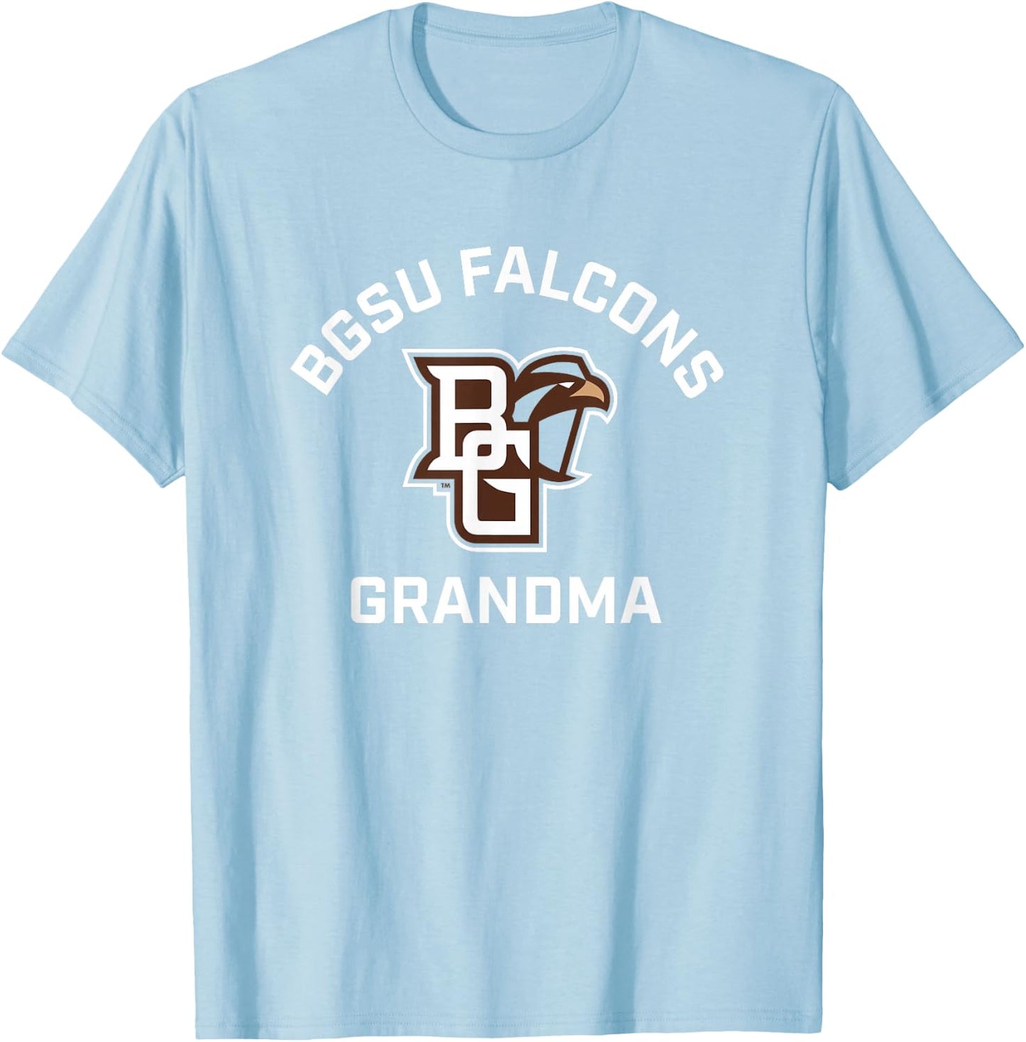 Campus Lab BGSU Falcons Orange -Adults Short Sleeve , Small T-Shirt - T-Shirt | Light Blue
