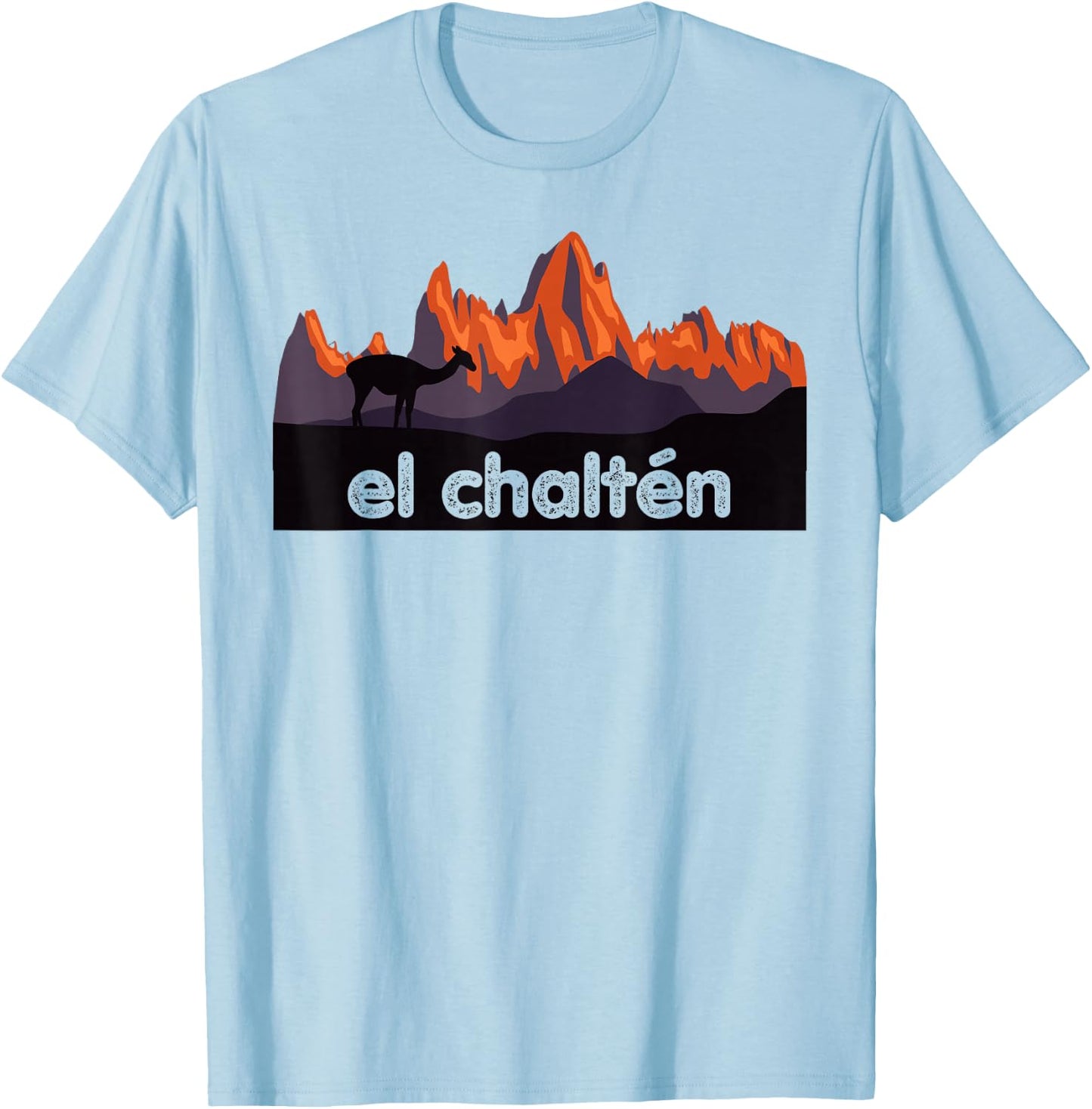 Mt. FITZ ROY Mountain Range, EL CHALTEN T-Shirt - T-Shirt | Light Blue