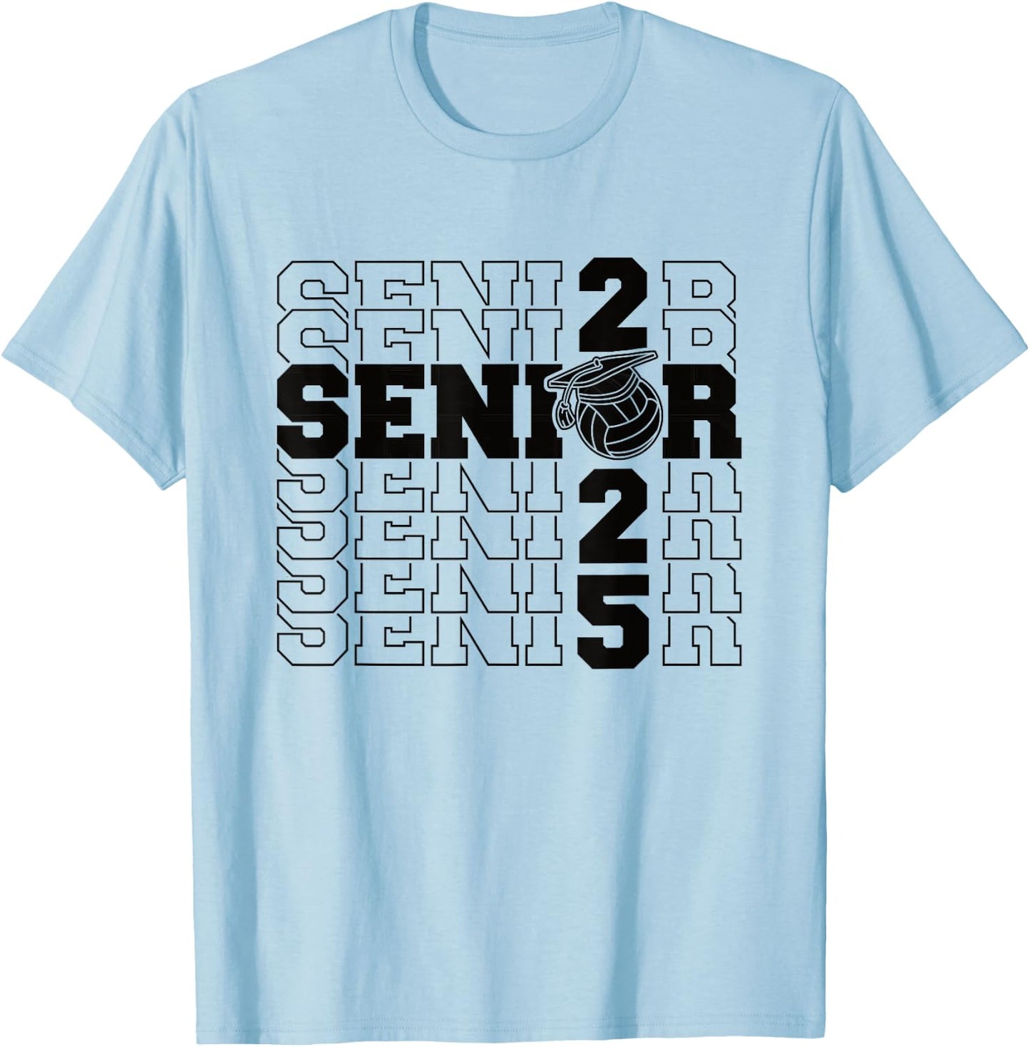 Class of 2025 Volleyball Senior Night T-Shirt - T-Shirt | Light Blue