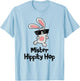 Mister Hippity Hop! Hip Hop Bunny! Funny Easter T-Shirt - T-Shirt | Light Blue