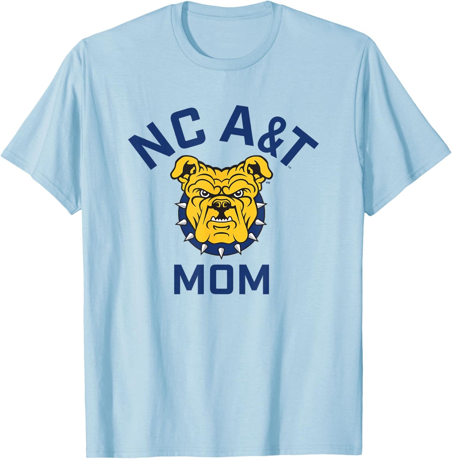North Carolina A&T State University Aggies Arched Mom T-Shirt - T-Shirt | Light Blue