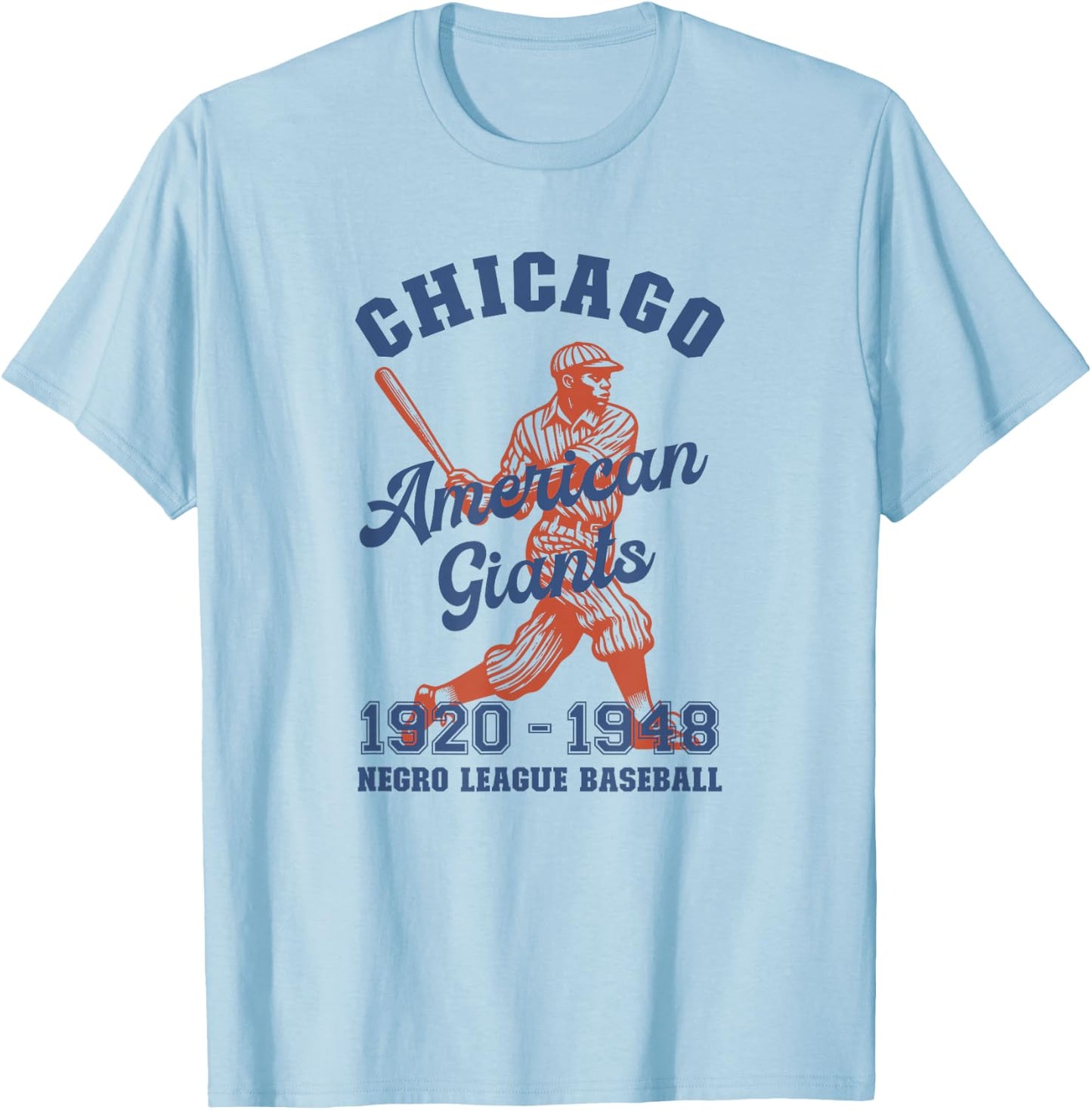 Vintage Negro League Baseball Chicago Illinois T-Shirt - T-Shirt | Light Blue