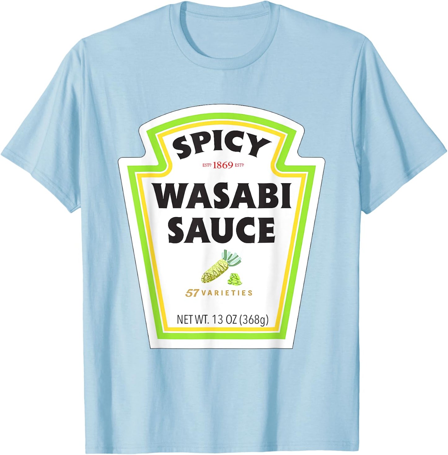 Spicy Wasabi Sauce Halloween Costume Matching Couples Group T-Shirt - T-Shirt | Light Blue