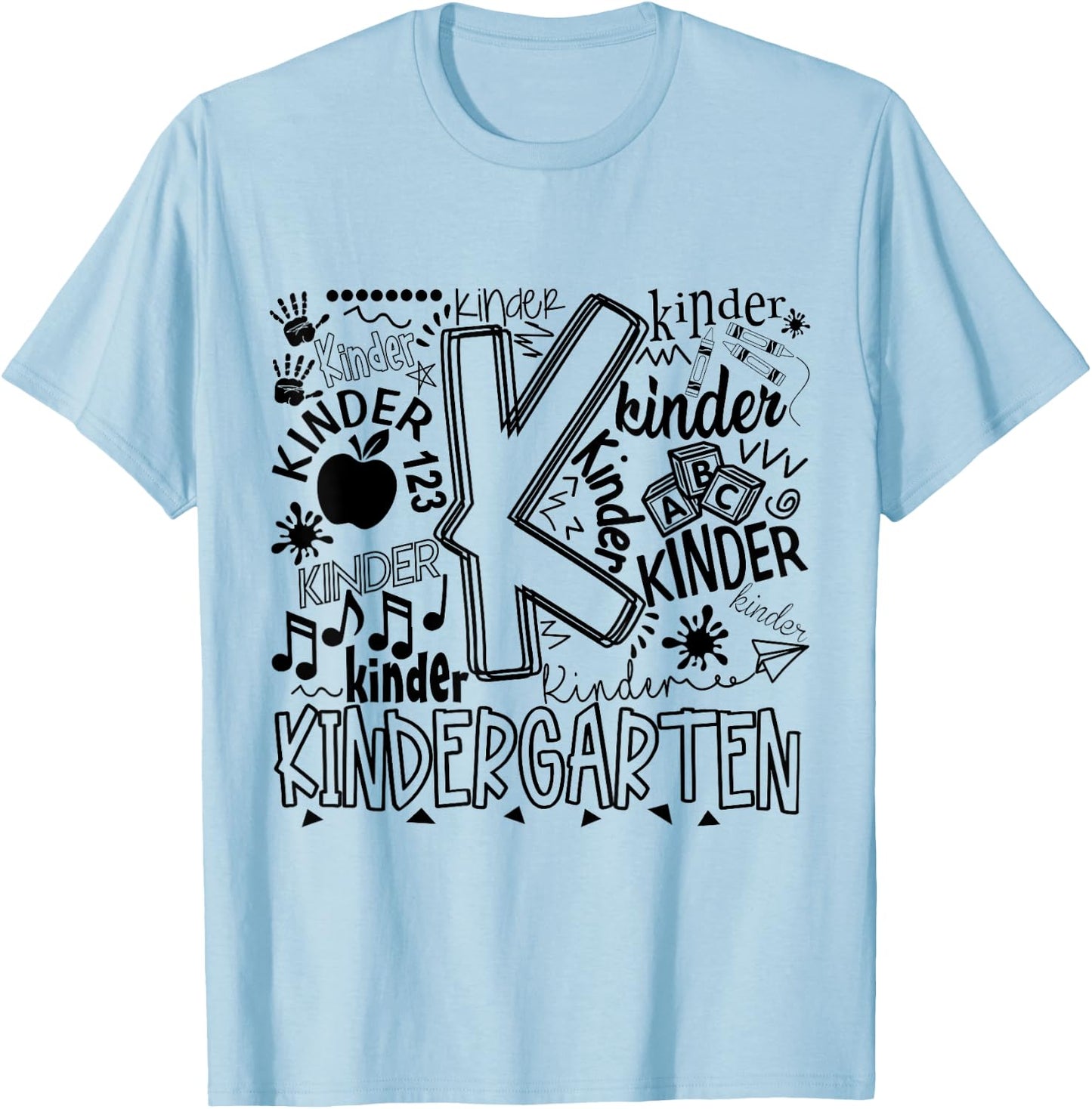 Nursery Typography Back To School Gift T-Shirt - T-Shirt | Light Blue
