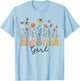 Alabama Girl Wildflower Groovy Alabama Lover T-Shirt - T-Shirt | Light Blue