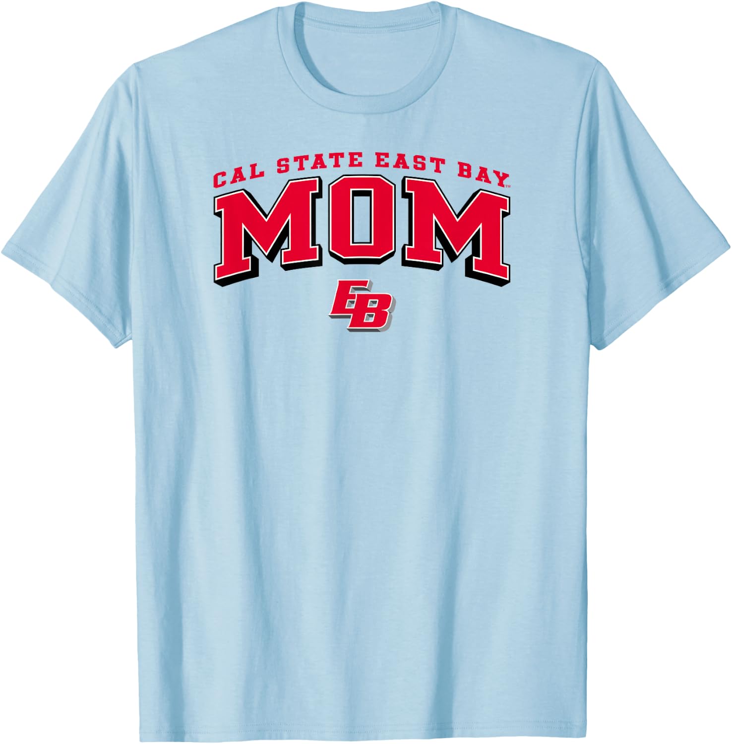 Cal State East Bay Pioneers Mom Arch Officially Licensed T-Shirt - T-Shirt | Light Blue
