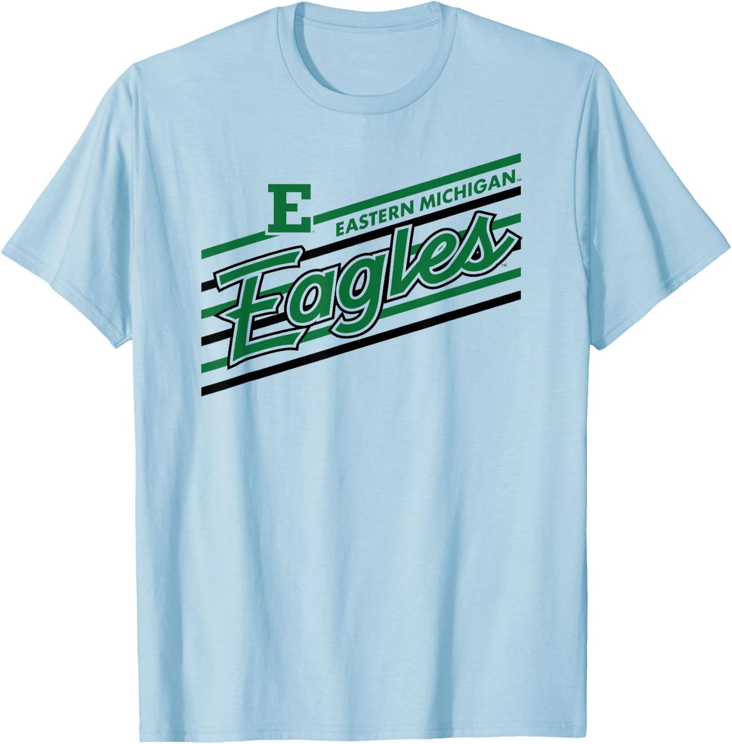 Eastern Michigan Eagles Retro Performer White T-Shirt - T-Shirt | Light Blue
