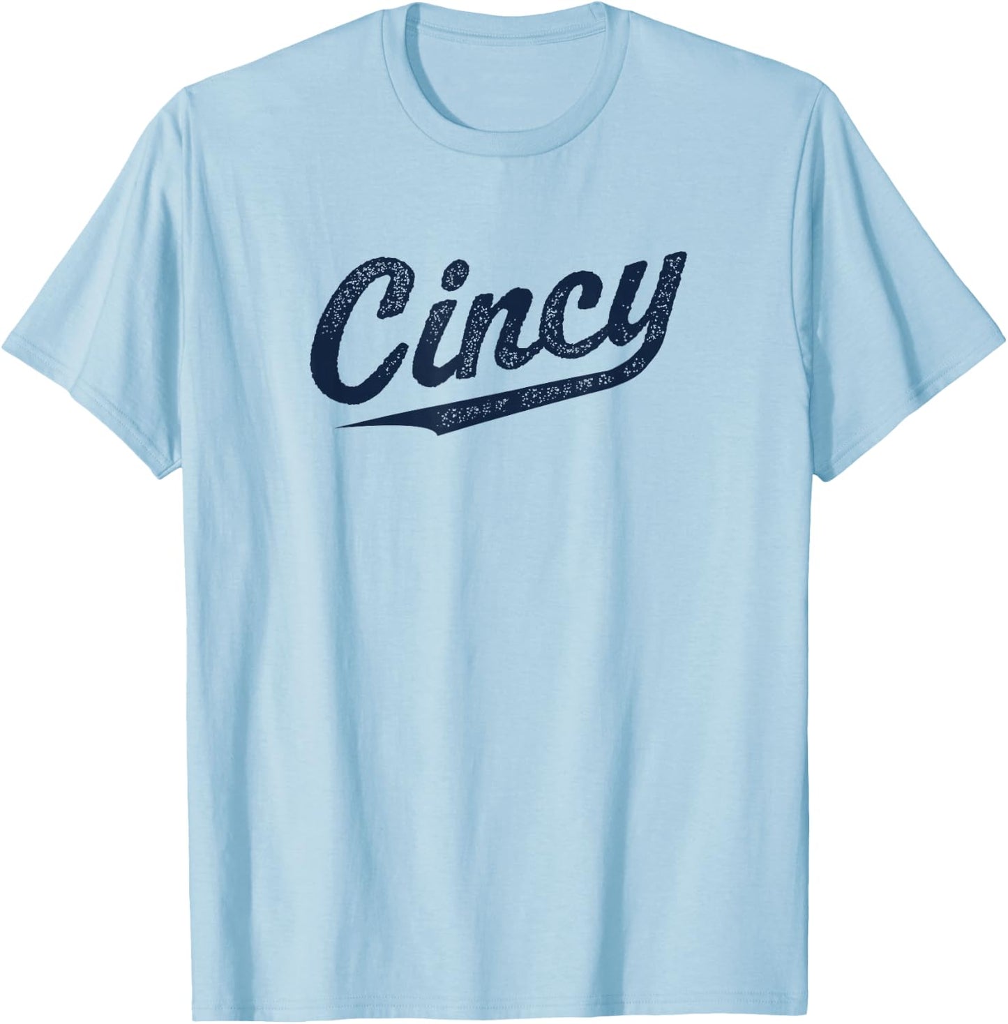 Retro Cincy Cincinnati Ohio vintage cursive script throwback T-Shirt - T-Shirt | Light Blue