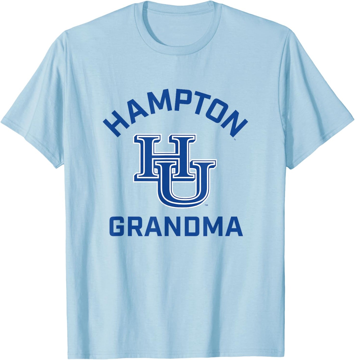 Hampton University Pirates Arched Grandma T-Shirt - T-Shirt | Light Blue