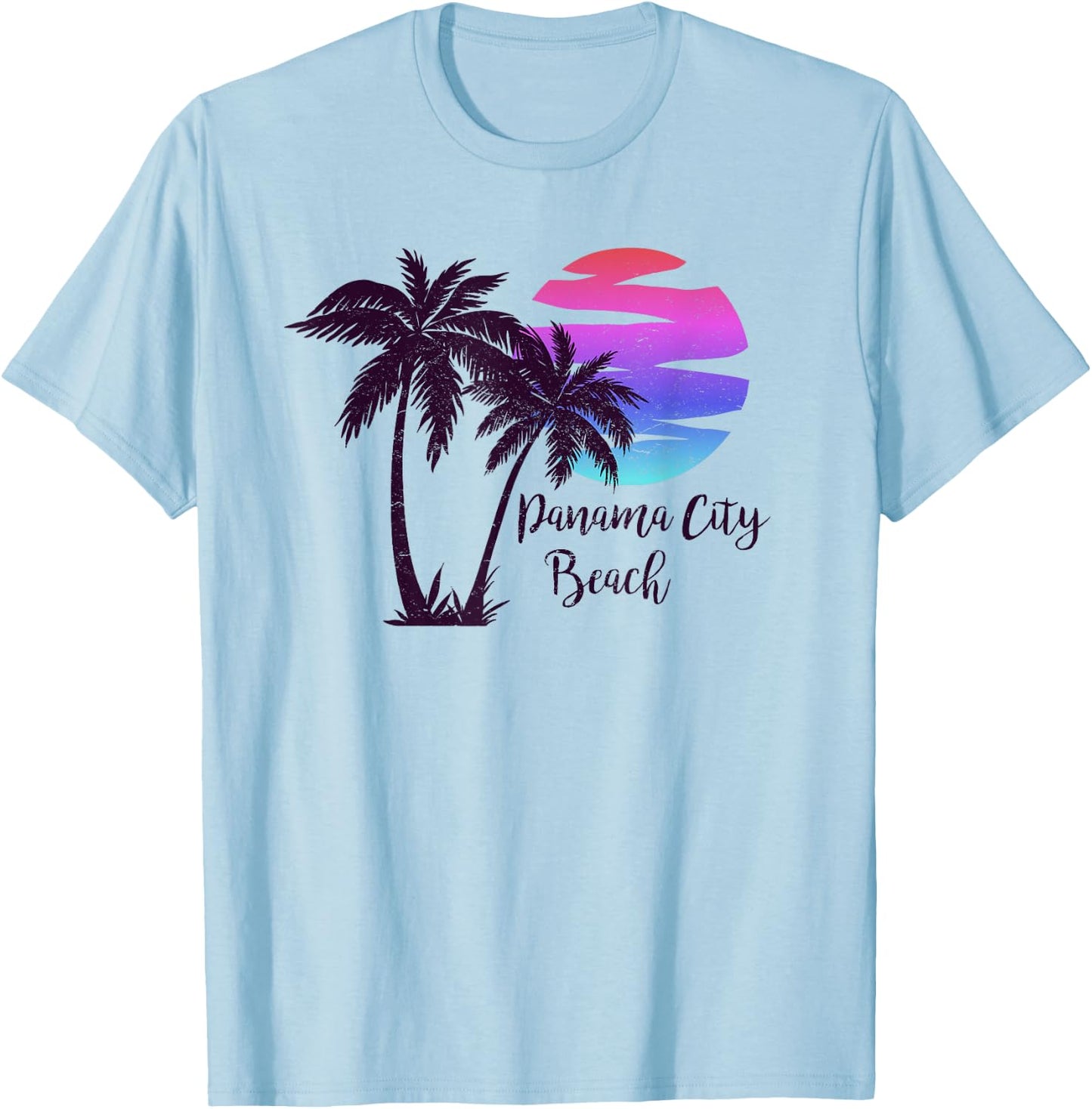 Panama City Beach Florida Spring Break Vacation Graphic T-Shirt - T-Shirt | Light Blue