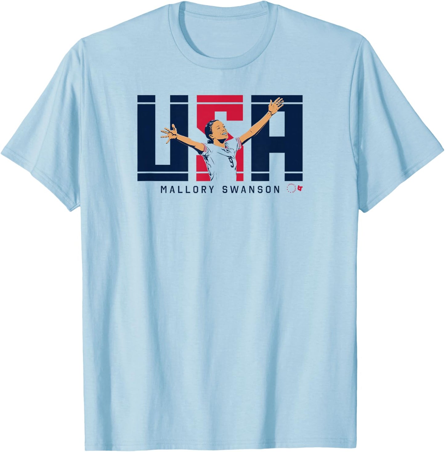 Mallory Swanson - USA - United States Women's Soccer T-Shirt - T-Shirt | Light Blue