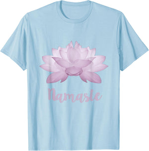 Lotus Namaste Yoga and girls T-Shirt - T-Shirt | Light Blue