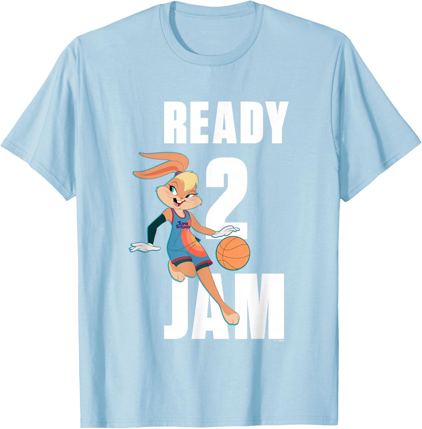 Space Jam 2 Iconic Lola Bunny Ready 2 Jam Big Chest Poster T-Shirt - T-Shirt | Light Blue
