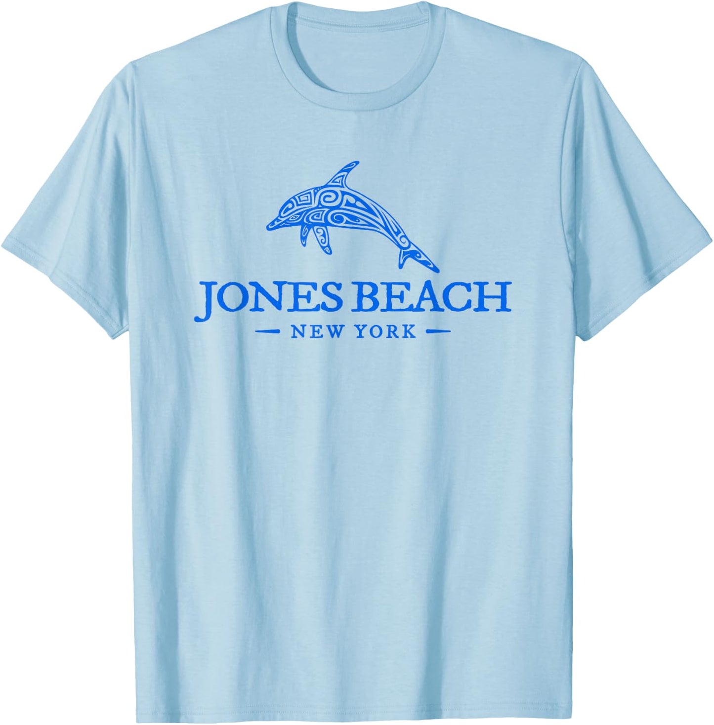 Jones Beach New York Dolphin Women Beach Souvenir T-Shirt - T-Shirt | Light Blue
