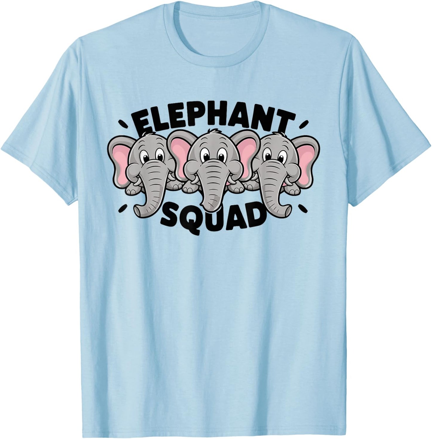 Elephant Squad for Elephant Lover Shirt Cool Elephant T-Shirt - T-Shirt | Light Blue