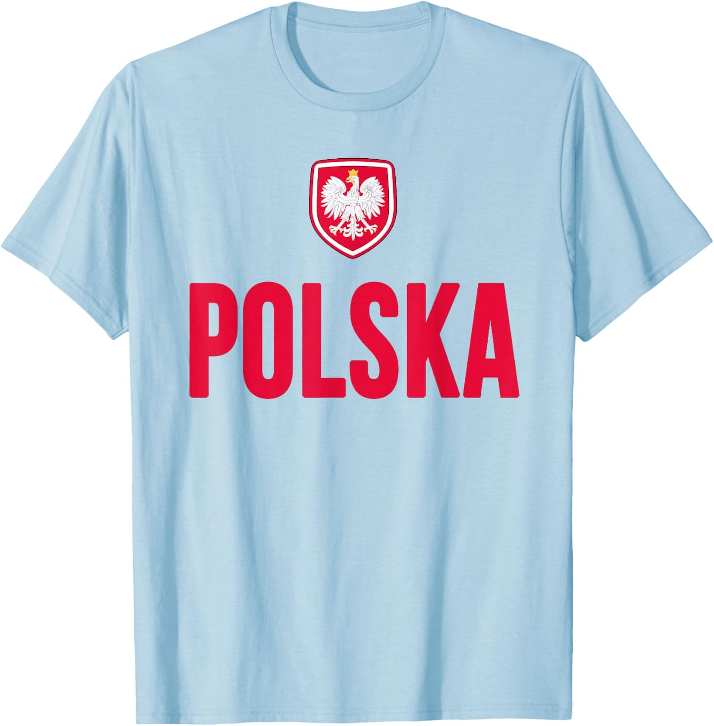 Poland Polska Polish Flag Souvenir Gift Love T-Shirt - T-Shirt | Light Blue
