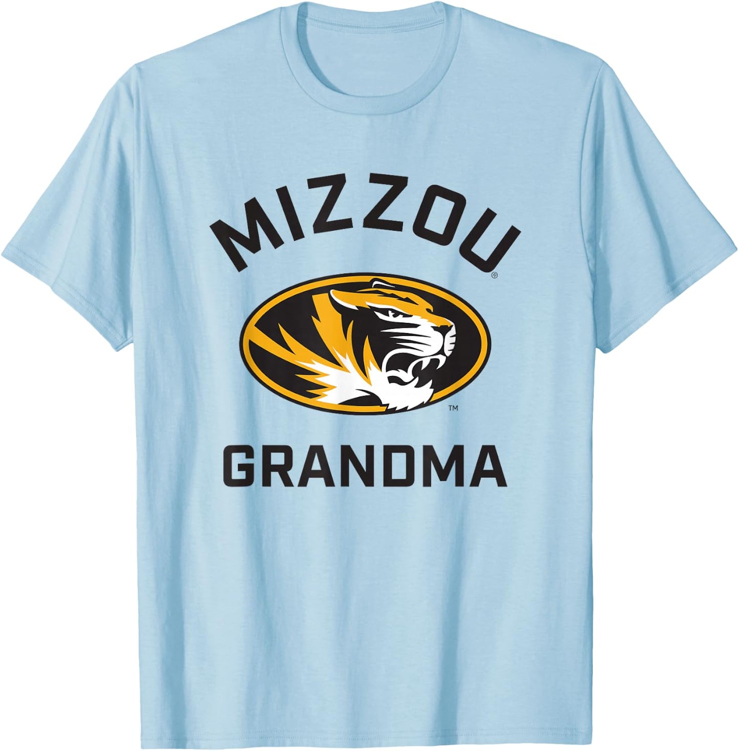 University of Missouri Mizzou Tigers Arched Grandma T-Shirt - T-Shirt | Light Blue