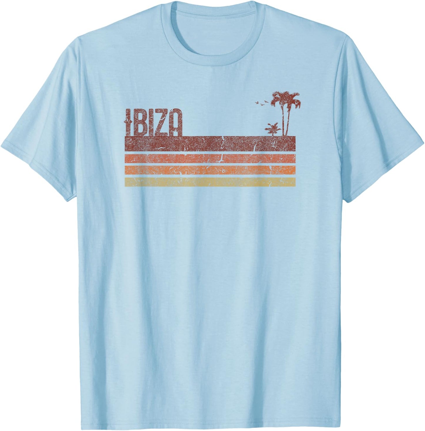 Ibiza Vintage 70s 80s Vacation T-Shirt - T-Shirt | Light Blue