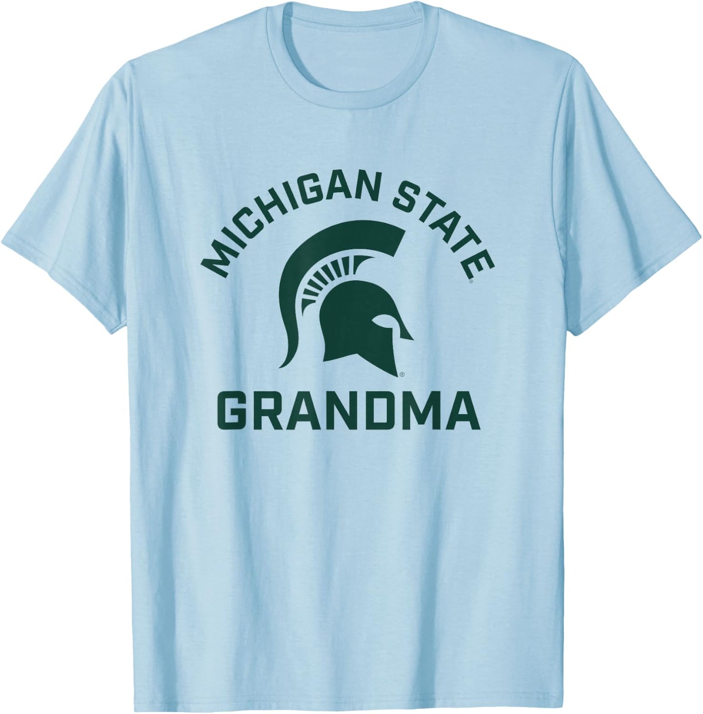 Michigan State MSU Spartans Arched Grandma T-Shirt - T-Shirt | Light Blue